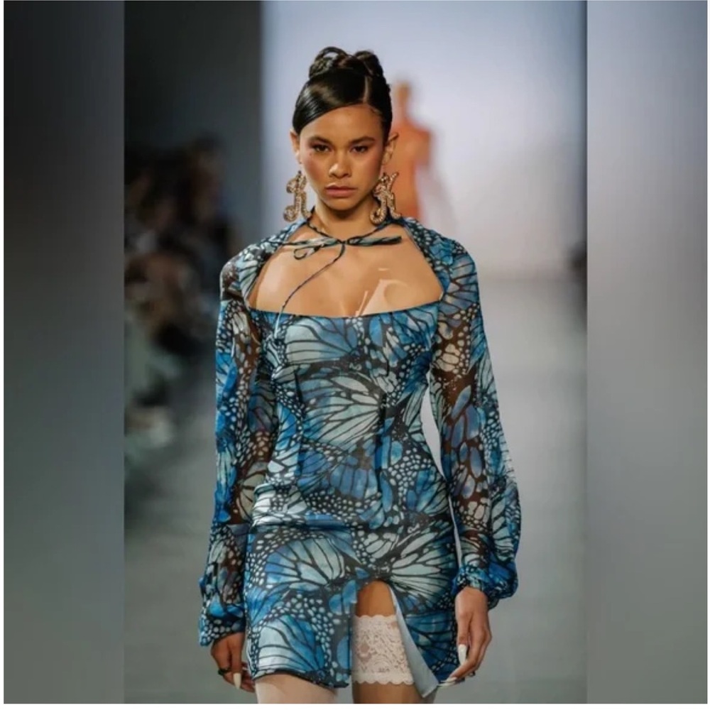 Kim Shui Vibrant Blue Butterfly Dress